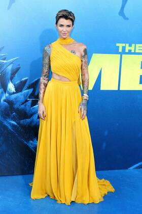 Ruby Rose at The Meg Film Premiere on 6th Aug 2018 in Hollywood Los Angeles The Meg Film Premiere in Hollywood Los Angeles 2018
