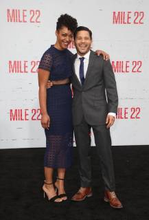 WESTWOOD, CA - AUGUST 9: Nemuna Ceesay, Carlo Alban, at Premiere Of STX Films Mile 22 at The Regency Village Theatre in Westwood, California on August 9, 2018. Copyright: xFayexSadoux