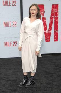 Emily Skeggs the actress at the Mile 22 movie premiere on 9 08,2018 in Los Angeles Mile 22 movie premiere in Los Angeles 2018