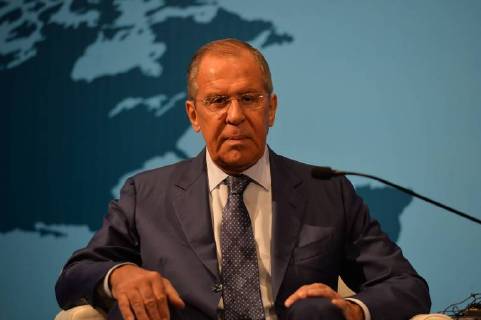 Russian Foreign Minister Sergei Lavrov meets with Turkey Foreign Minister Mevlut Cavusoglu in Ankara, Turkey, 14th August, 2018  16086465