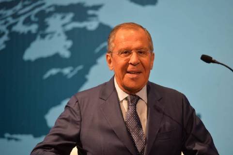 Russian Foreign Minister Sergei Lavrov meets with Turkey Foreign Minister Mevlut Cavusoglu in Ankara, Turkey, 14th August, 2018  16086473