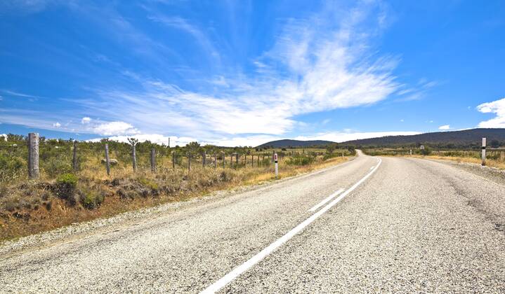 A photography of a country road in Australia  1032100369