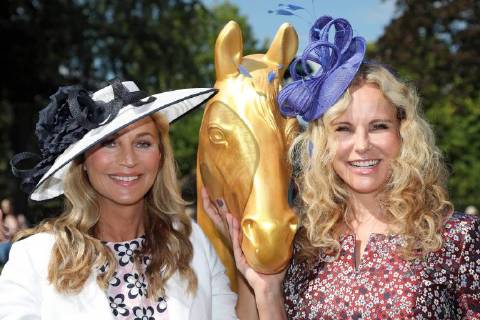 01 09 2018 Iffezheim Baden Wuerttemberg GER Moderatorin Caroline Beil left and Katja Burkard in portrait Baden Baden Baden Iffezheim outside Baden Wuerttemberg Beil Burkard Caroline Beil german Germany Europe european Huete Hut Iffezheim Katja Burkard Presenter Horse Horse portrait Portrait Portrait QF Landscape Western Europe 180901D630IFFEZHEIM JPG