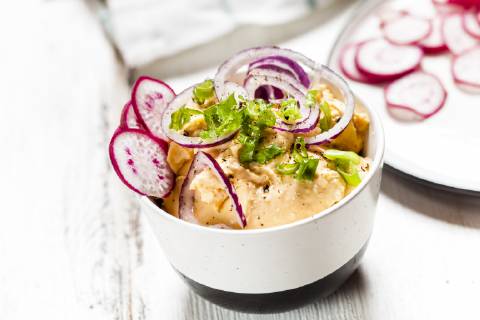 Obatzda with red onion, radish and spring onion  SBDF03696
