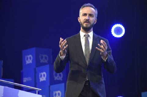 Jan Böhmermann at the 6-bit Pretzels Founders Festival 2018 at the ICM Munich 30 09 2018 Foto:xP.xSchönbergerx xFuturexImage