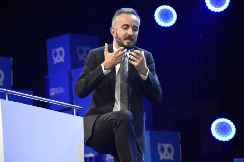 Jan Böhmermann at the 6-bit Pretzels Founders Festival 2018 at the ICM Munich 30 09 2018 Foto:xP.xSchönbergerx xFuturexImage