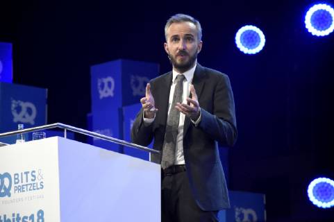 Jan Böhmermann at the 6-bit Pretzels Founders Festival 2018 at the ICM Munich 30 09 2018 Foto:xP.xSchönbergerx xFuturexImage