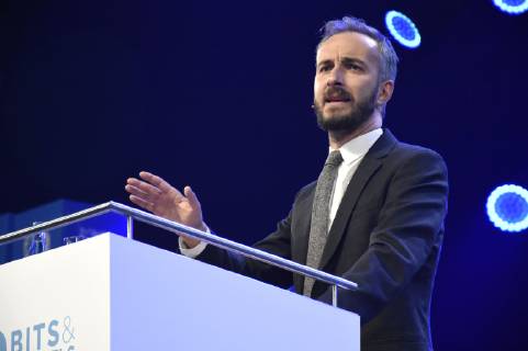 Jan Böhmermann at the 6-bit Pretzels Founders Festival 2018 at the ICM Munich 30 09 2018 Foto:xP.xSchönbergerx xFuturexImage