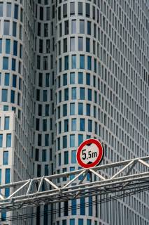 Attention Observe clearance height traffic sign  1020911802