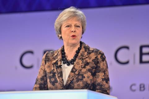 November 19, 2018 - London, London, UK - London, UK. British prime minister THERESA MAY makes a keynote speech at the Confederation of British Industry (CBI) conference, held at Intercontinental Hotel. London UK - ZUMAl94_ 20181119_zaf_l94_020 Copyright: xRayxTangx
