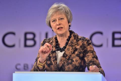 November 19, 2018 - London, London, UK - London, UK. British prime minister THERESA MAY makes a keynote speech at the Confederation of British Industry (CBI) conference, held at Intercontinental Hotel. London UK - ZUMAl94_ 20181119_zaf_l94_022 Copyright: xRayxTangx