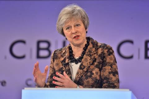 November 19, 2018 - London, London, UK - London, UK. British prime minister THERESA MAY makes a keynote speech at the Confederation of British Industry (CBI) conference, held at Intercontinental Hotel. London UK - ZUMAl94_ 20181119_zaf_l94_023 Copyright: xRayxTangx