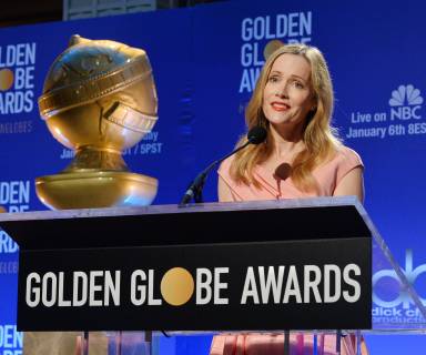 Actress Leslie Mann announces the nominees for the 76th annual Golden Globe Awards at the Beverly Hilton Hotel in Beverly Hills, California on December 6, 2018.  LAP2018120601 JIMxRUYMEN