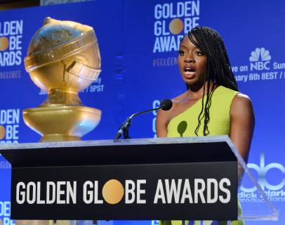 Actress Danai Gurira announces the nominees for the 76th annual Golden Globe Awards at the Beverly Hilton Hotel in Beverly Hills, California on December 6, 2018.  LAP2018120604 JIMxRUYMEN