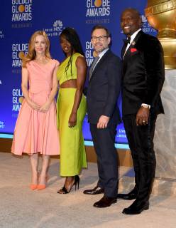 06 December 2018 - Beverly Hills, California - Leslie Mann, Danai Gurira, Christian Slater, Terry Crews . 2018 Golden Globes Nominations held at Beverly Hilton Hotel. Photo Credit: Birdie Thompson AdMedia 233097 2018-12-06 CA Beverly Hills Etats-Unis  Copyright: xAdMediax STAR_233097_029