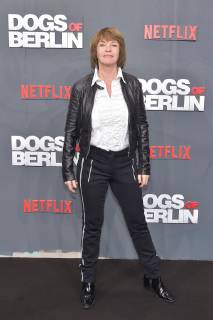World premiere of DOGS OF BERLIN Katrin Sass on the black carpet to the world premiere of DOGS OF BERLIN at the Kino International on 06 12 2018