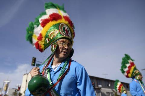 December 9, 2018 - Los Angeles, California, United States - People take part in the 87th Annual Procession and Mass in honor of Our Lady of Guadalupe in Los Angeles, California on December 9, 2018. The Catholic procession is the oldest religious procession in Los Angeles and celebrates the apparition of the Virgin Mary in Mexico in 1531. Los Angeles United States  - ZUMAn230 20181209_zaa_n230_554 Copyright: xRonenxTivonyx