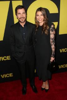 BEVERLY HILLS, CA - December 11: Christian Bale and Sibi Blazic at the Vice World Premiere at the Academy of Motion Picture Arts & Sciences in Beverly Hills, California on December 11, 2018. Copyright: xFayexSadoux