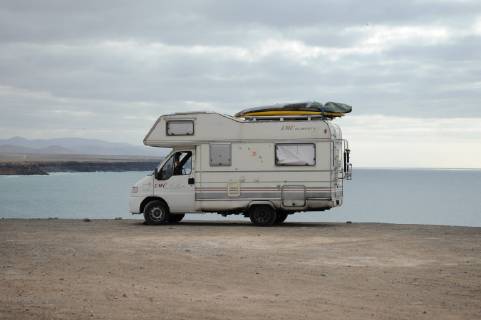 Vanlife Motorhome on Fuerteventura Fuerte Canary Islands Spain