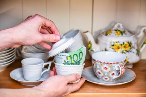 symbol photo money hiding place sugar bowl