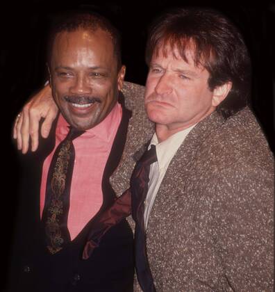Celebrities New York. NY. USA. Quincy Jones and Robin Williams in 1991. UPDATE:01.01.2019. LMK33-SLIB010119JBAR-002 