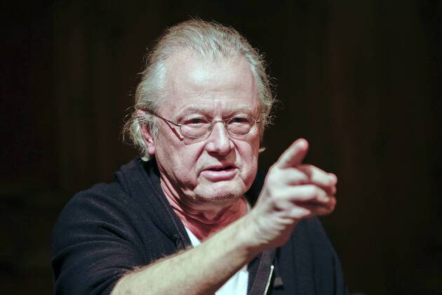 14 01 2019 Berlin Germany Press conference with Frank Castorf on his new play Galileo Galilei Das Theater und die Pest Von und nach Bertolt Brecht Premiere on 19 January 2019 at Berliner Ensemble Foto Theaterdireisseur Frank Castorf on the occasion of a press conference at Berliner Ensemble