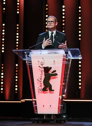 (190208) -- BERLIN, Feb. 8, 2019 (Xinhua) -- Mayor of Berlin Michael Mueller delivers a speech during the opening ceremony of the 69th Berlin International Film Festival in Berlin, capital of Germany, on Feb. 7, 2019. The 69th Berlin International Film Festival, also known as the Berlinale, kicked off here on Thursday and is scheduled to last until Feb. 17. (Xinhua Shan Yuqi) GERMANY-BERLIN-BERLINALE-OPENING 