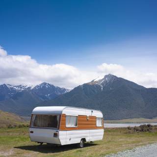 Caravan in Mountains Landscape Caravan in Mountains Landscape,New Zealand  50106