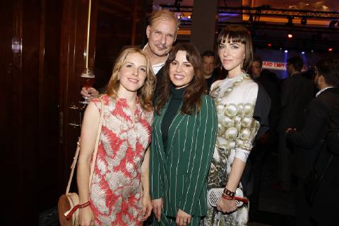 Paula Kalenberg Leander Haussmann Natalia Avelon and Kim Riedle at the Medienboard Party during the 69 Berlinale on 9 02 2019 in Berlin Medienboard Party during the Berlinale 2019 in Berlin
