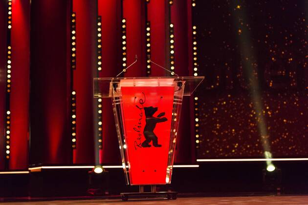 Lectern on stage for the presentation of the Golden Honorary Bear at the 69 Berlinale on 14 02 2019 at the Berlinale Palast in Berlin