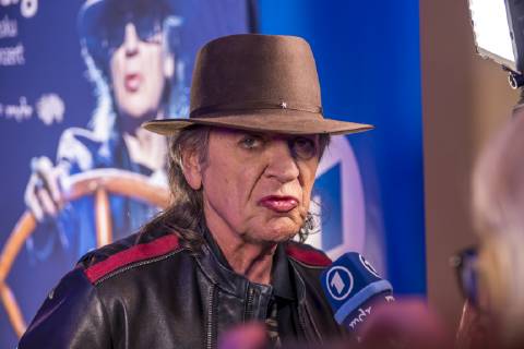 Fotocall with Udo Lindenberg on the occasion of the premiere of the documentary for the new Unplugged Album presented by Mitteldeutscher Rundfunk MDR at Westbad in Leipzig