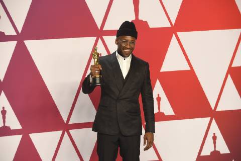 February 24, 2019 - Los Angeles, California, U.S - MAHERSHALA ALI in the Press Room during the 91st Academy Awards, presented by the Academy of Motion Picture Arts and Sciences (AMPAS), at the Dolby Theatre in Hollywood. Los Angeles U.S. - ZUMAz03_ 20190224_zbp_z03_291 Copyright: xKevinxSullivanx