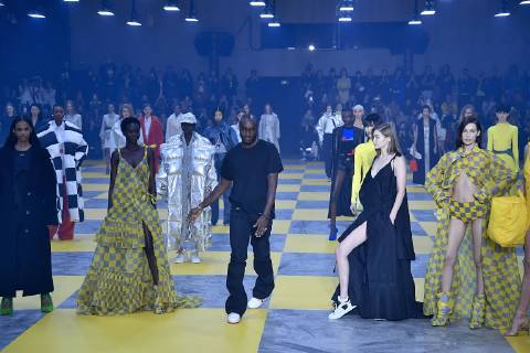 235895 2019-02-28 Paris France Hadid, Gigi; Hadid, Bella;Virgil Abloh  Copyright: xGuyxMarineaux STAR_235895_077