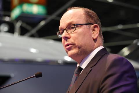 21 01 2019 Prince Albert II of Monaco at the presentation of the ocean tribute award 2019 at the 50 boot in Düsseldorf Düsseldorf Exhibition hall 6 North Rhine-Westphalia Germany keine