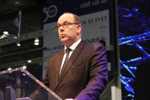 21 01 2019 Prince Albert II of Monaco at the presentation of the ocean tribute award 2019 at the 50 boot in Düsseldorf Düsseldorf Exhibition hall 6 North Rhine-Westphalia Germany keine
