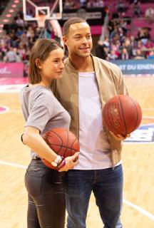 Bonn Germany 17 03 2019 Basketball Bundesliga BBL Telekom Baskets Bonn vs BG Goettingen Andrej Mangold and Jenny Lange Basketball BBL Telekom Baskets Bonn vs BG Goettingen