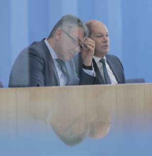 State Secretary Werner Gatzer BMF Federal Minister of Finance Olaf Scholz Germany Berlin Federal Press Conference Topic Budget 2019 Key Figures 2020 and Financial Plan to 2023 20 03 2019