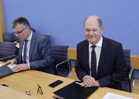 State Secretary Werner Gatzer BMF Federal Minister of Finance Olaf Scholz Germany Berlin Federal Press Conference Topic Budget 2019 Key Figures 2020 and Financial Plan to 2023 20 03 2019