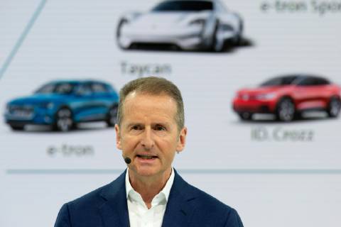 Herbert DIESS Chairman of the Board of Management CEO Annual Press Conference of Volkswagen AG Aktiengesellschaft in Wolfsburg on 12 03 2019