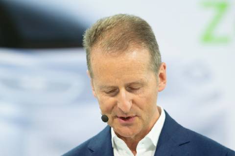 Herbert DIESS Chairman of the Board of Management CEO Annual Press Conference of Volkswagen AG Aktiengesellschaft in Wolfsburg on 12 03 2019