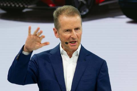 Herbert DIESS Chairman of the Board of Management CEO Annual Press Conference of Volkswagen AG Aktiengesellschaft in Wolfsburg on 12 03 2019