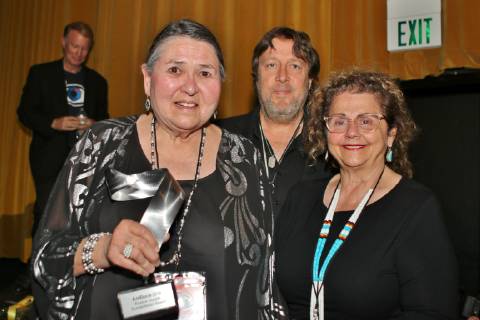 March 29, 2019 - Palm Springs, California, U.S. - Native American Indian actress SACHEEN LITTLEFEATHER received the AmDocs 2019 Razene Supple Humanitarian Award for her work with bettering the rights for tribal life and portrayal of native Indian s in Hollywood, at the opening night of the American Documentary Film Festival. She is famous for accepting an Oscar for Marlon Brando at the 1973 Academy Awards in protest of depiction of American Indian People on screen. Palm Springs U.S.  - ZUMA 20190329_mda_a35_109 Copyright: xDanexAndrewx