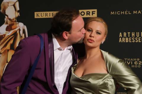 13 04 2019 Wiener Hofburg ROMY Film u TV Preis Gala Award of the ORF u KURIER Television Prize in the picture Katharina Straßer Thomas Stipsits ROMY Film u TV Preis