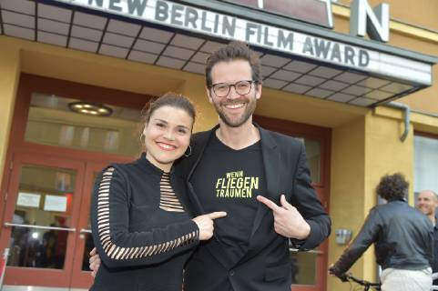 Film Premiere when Flying Traeumen Katharina Wackernagel Jonas Grosch at the Premiere when Flying Traeumen Regiedebuet by Katharina Nagel in Achtung Berlin in Berlin on 16 04 2019 APP