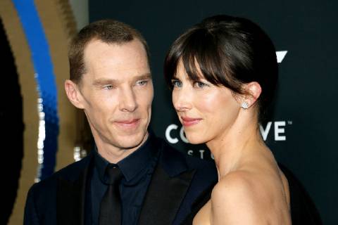 Benedict Cumberbatch and Sophie Hunter at the Avengers Endgame movie premiere on 22 04 2019 in Los Angeles Avengers Endgame movie premiere in Los Angeles