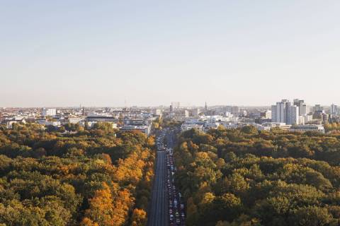 Germany, Berlin, view to Großer Tiergarten and Schoeneberg from Victory Column  GWF05821