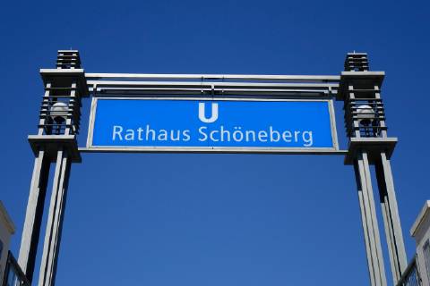 U Railway station Rathaus Schöneberg U Railway station Rathaus Schöneberg 30 04 2019 Schöneberg Berlin The underground station Rathaus Schöneberg is a stop of the underground line 4