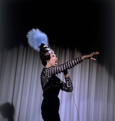 JOSEPHINE BAKER Show performance at Vergißmeinnicht 9 Oct 1964 United Archives kpa A Grimm Copyright: ArthurxGrimm UnitedArchives00676986