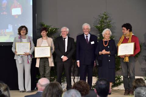 Queen Paola of Belgium pictured during a ceremony for the Queen Paola Award 2018-2019 (Koningin Paolaprijs - Prix Reine Paola) for education, at the royal castle in Laken Laeken, Brussels, Wednesday 22 May 2019.  LAURIExDIEFFEMBACQ 05589861