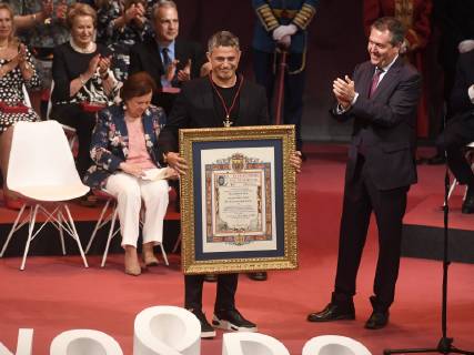 The singer Alejandro Sanz receives the gold medal of the city of Seville that names him as an adopted son, Thursday, May 30, 2019 Cordon Press